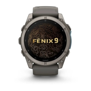 Fenix 9 51 mm Tytanowy z silikonowym paskiem w kolorze Pebble Gray 2