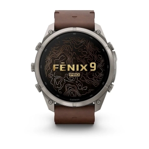 Fenix 9 Pro inReach 51 mm Tytanowy ze skórzanym paskiem w kolorze Walnut 2