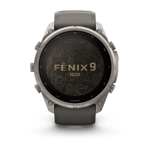 Fenix 9 Pro inReach Solar 51 mm Tytanowy z silikonowym paskiem w kolorze Pebble Gray 2
