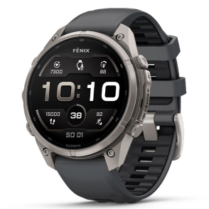 Fenix 9 Pro 47 mm Tytanowy z silikonowym paskiem w kolorze Graphite / Black