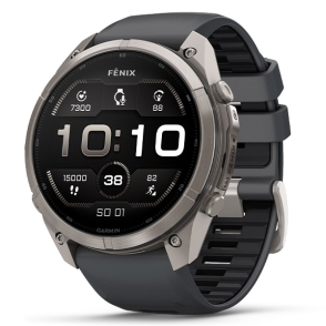 Fenix 9 Pro 51 mm Tytanowy z silikonowym paskiem w kolorze Graphite / Black