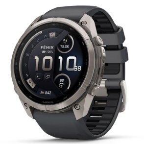 Fenix 9 Pro inReach 51 mm Tytanowy z silikonowym paskiem w kolorze Graphite / Black