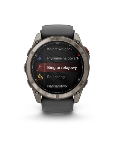 Fenix 8 Pro 51 mm AMOLED Sapphire Tytanowy z czarno-szarym paskiem