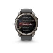 Fenix 8 Pro 51 mm AMOLED Sapphire Tytanowy z czarno-szarym paskiem