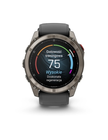 Fenix 8 Pro 51 mm AMOLED Sapphire Tytanowy z czarno-szarym paskiem