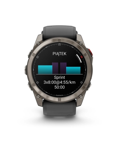 Fenix 8 Pro 51 mm AMOLED Sapphire Tytanowy z czarno-szarym paskiem