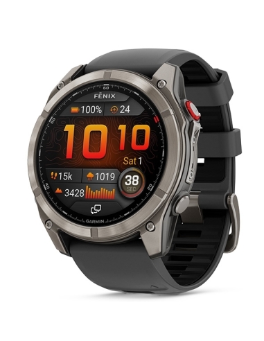 Fenix 8 Pro 51 mm AMOLED Sapphire Tytanowy z czarno-szarym paskiem