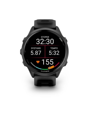Forerunner 570 47 mm Aluminiowy w kolorze Slate Grey z półprzezroczystym paskiem w kolorze Black/Black