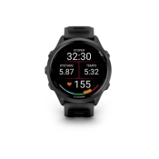 Forerunner 570 47 mm Aluminiowy w kolorze Slate Grey z półprzezroczystym paskiem w kolorze Black/Black