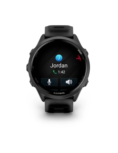Forerunner 570 47 mm Aluminiowy w kolorze Slate Grey z półprzezroczystym paskiem w kolorze Black/Black