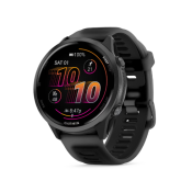 Forerunner 570 47 mm Aluminiowy w kolorze Slate Grey z półprzezroczystym paskiem w kolorze Black/Black