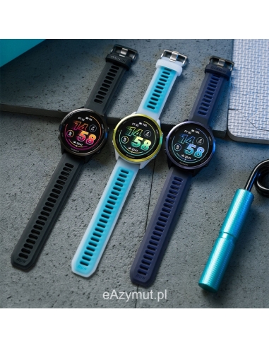 Forerunner 570 47 mm Aluminiowy w kolorze Slate Grey z półprzezroczystym paskiem w kolorze Black/Black