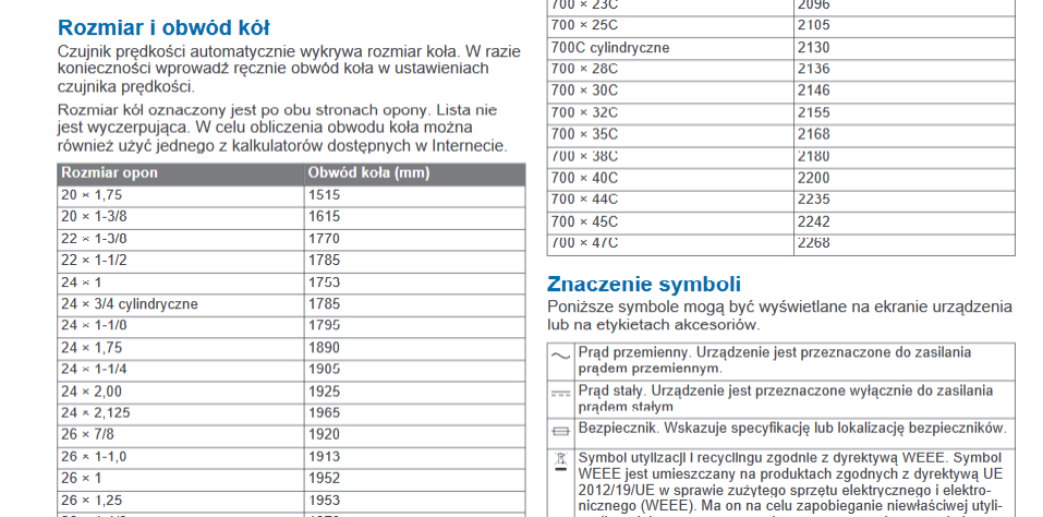 konfiguracja czujnika predkosci Garmin