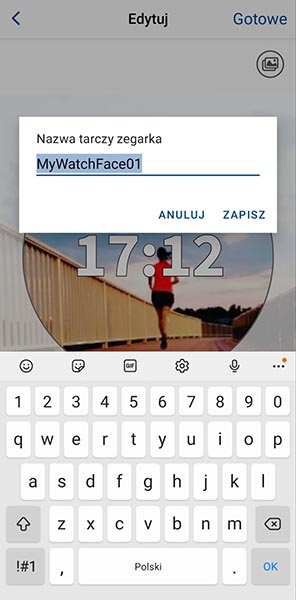 własna tarcza w zegarku Garmin