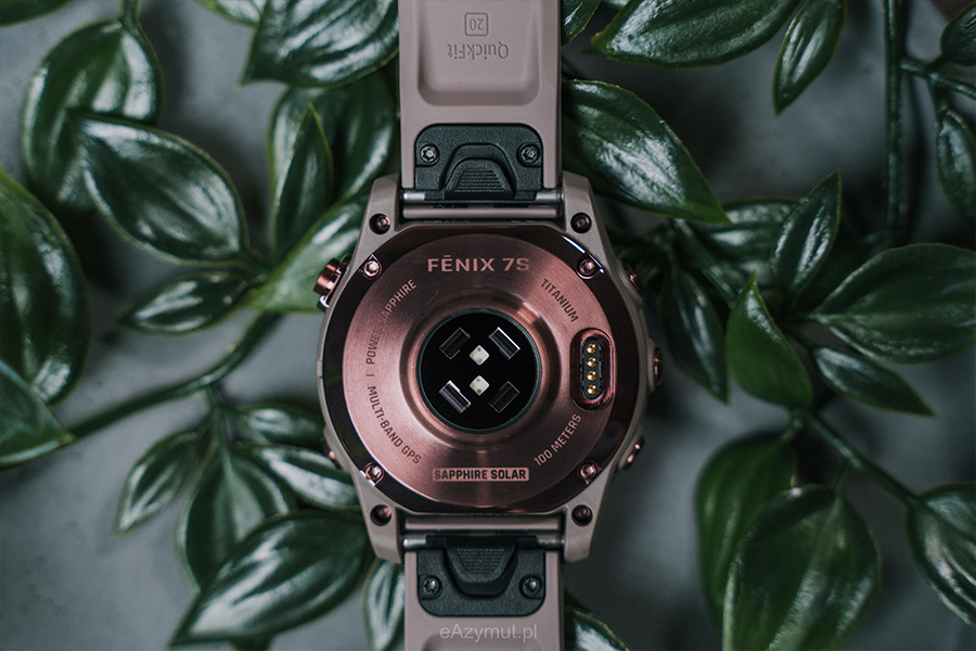 Tył zegarka Garmin Fenix 7
