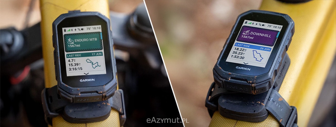 Garmin Edge MTB Profile aktywnosci