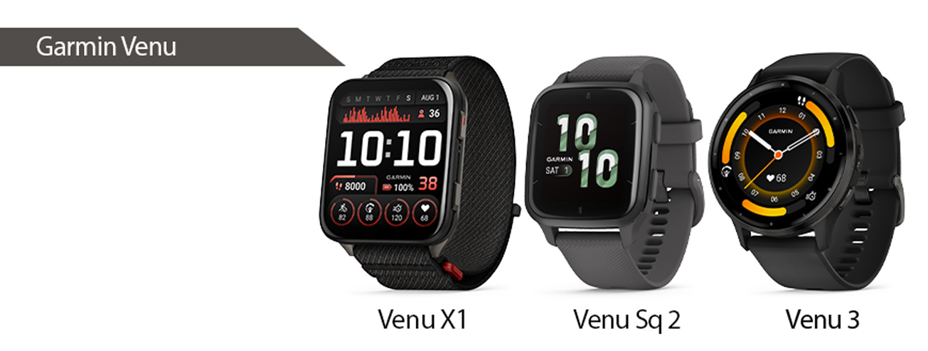 Garmin Venu X1, Venu Sq 2, Venu 3