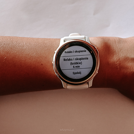 garmin ćwiczenia oddechowe