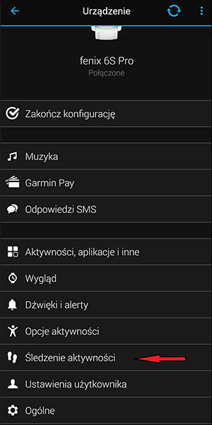 jak włączyć garmin move iq