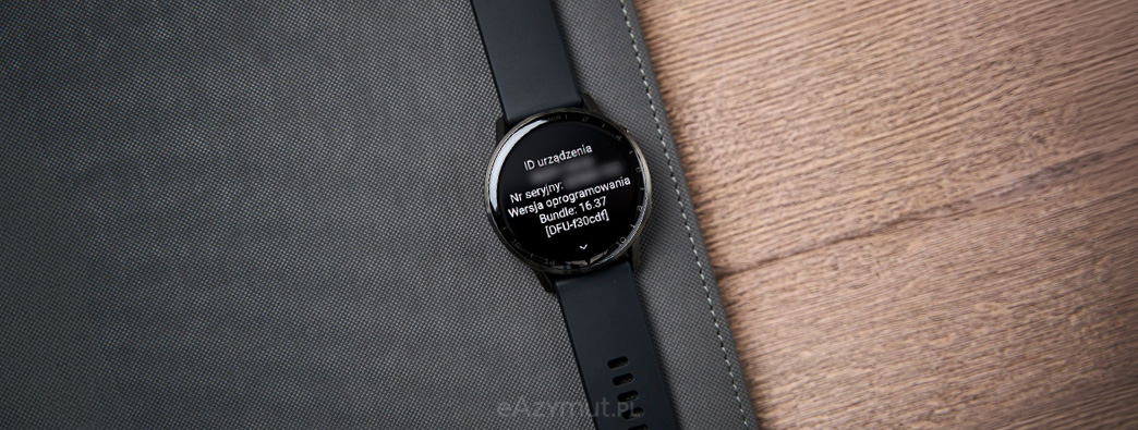 Numer seryjny urządzenia Garmin w zegarku