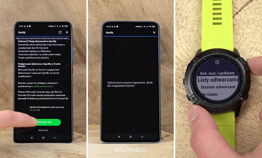 Spotify w zegarku Garmin_5