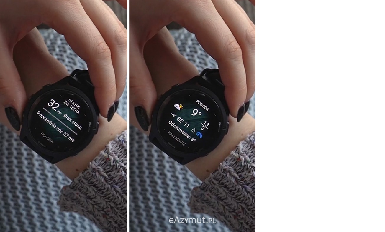 Poranny raport Garmin na zegarku
