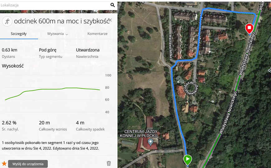 segmenty w garmin connect