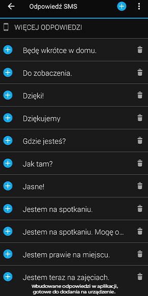 Odpowiedzi SMS
