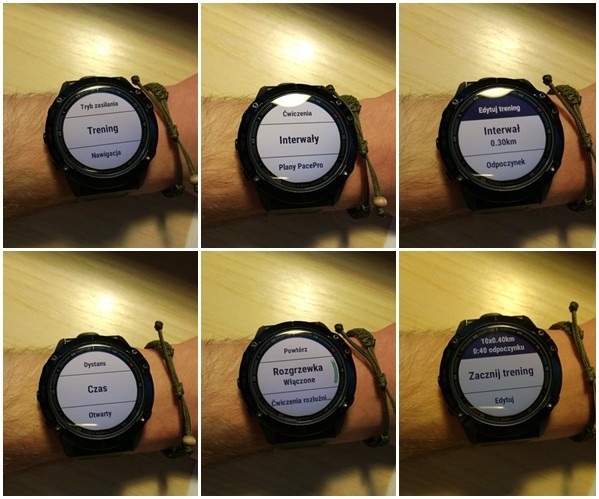 Zegarki Garmin z interwałem