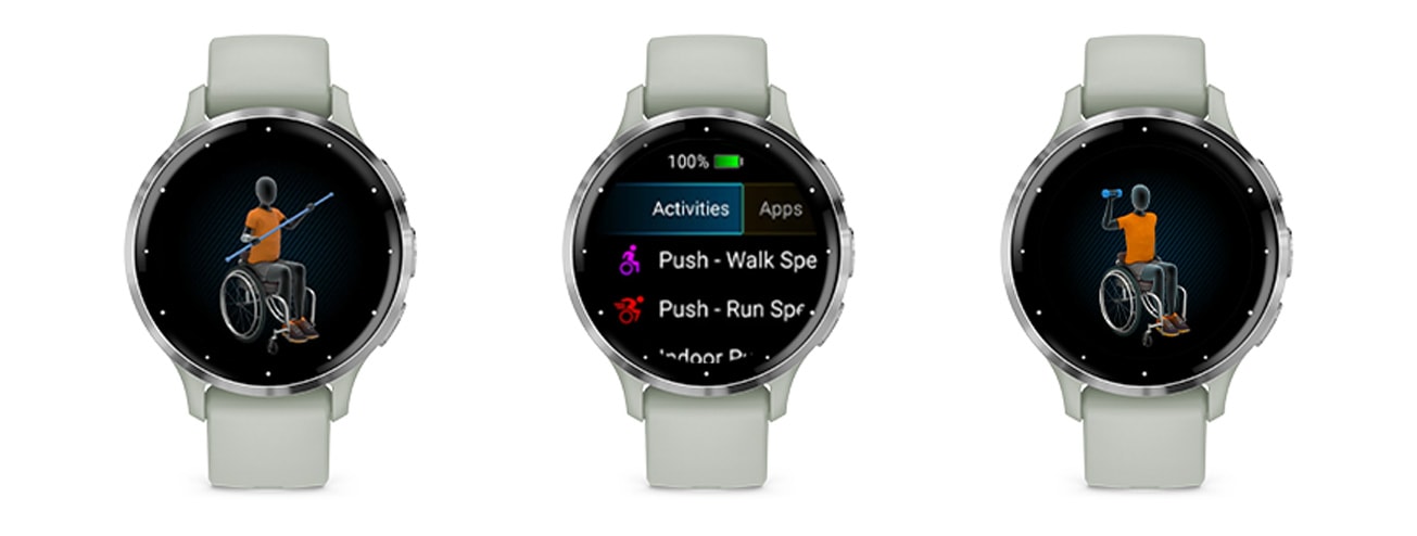 Tryb wozka inwalidzkiego w zegarkach Garmin - Venu 3