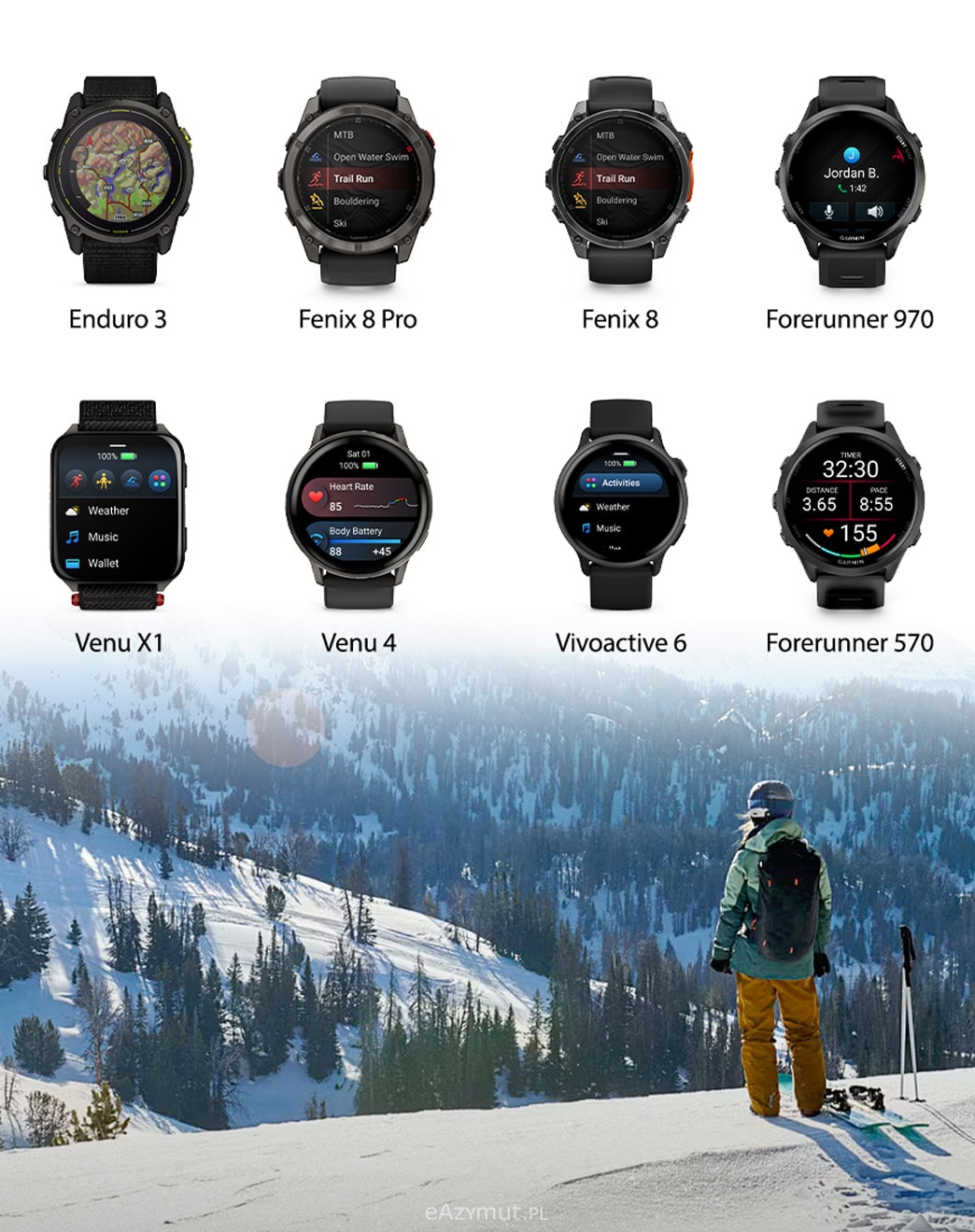 Garmin zegarki do sportow zimowych