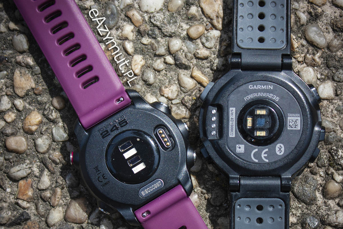 czujniki w Forerunner 245 i Forerunner 235