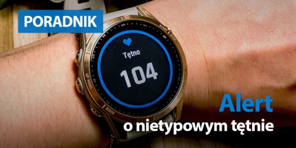 Alert o nieprawidłowym tętnie w zegarkach Garmin